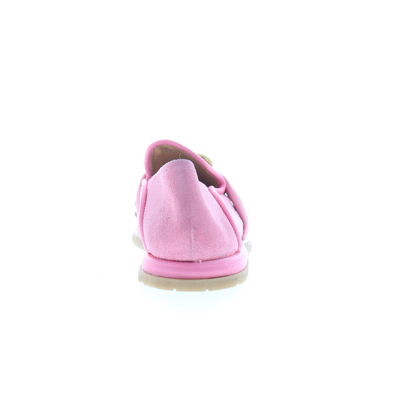 Tayte Womens Pink Leather Hook & Loop Loafer Flats Shoes