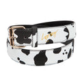 Loosey Belts Moosey Cow Print