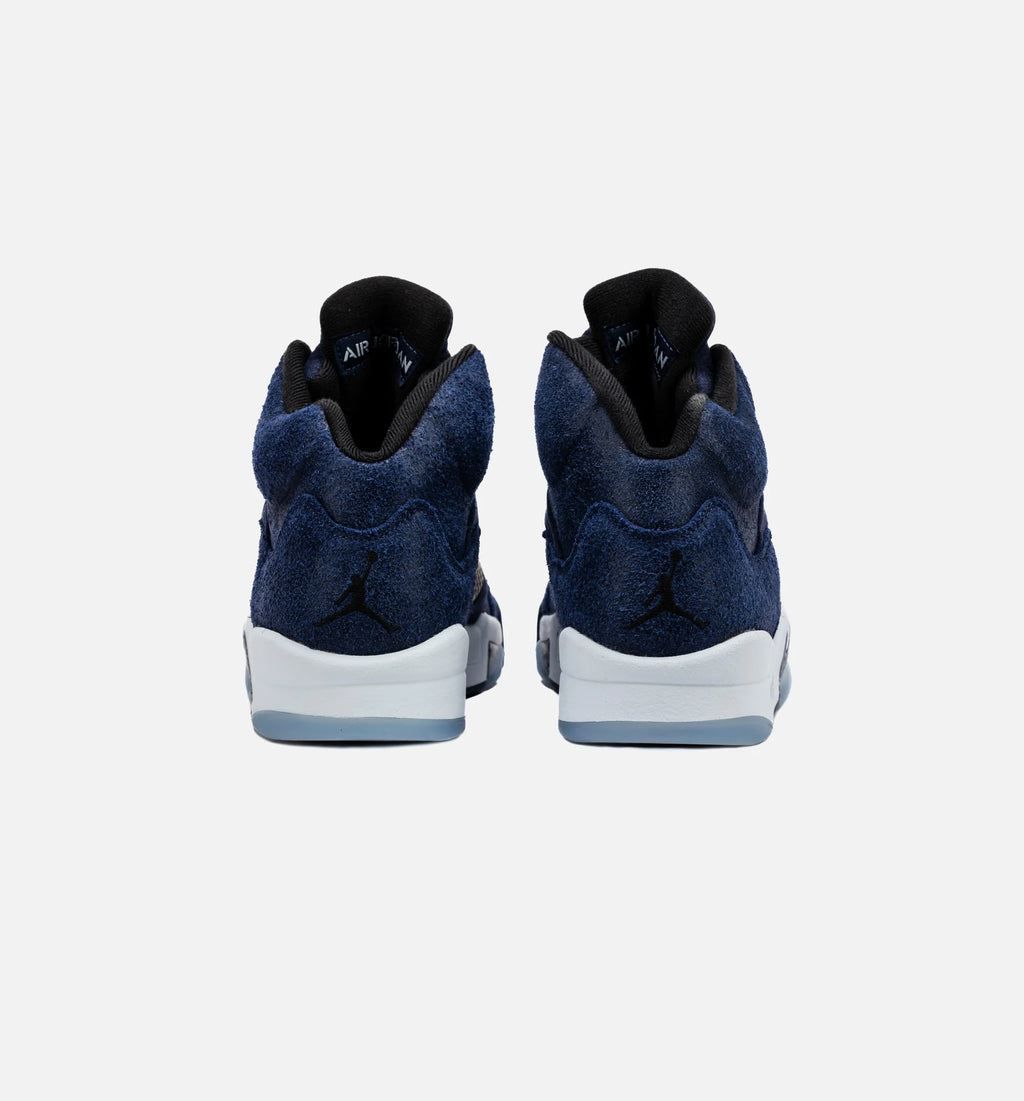 Air Jordan 5 Retro Midnight Navy Mens Lifestyle Shoe Midnight Navy Black Football Grey