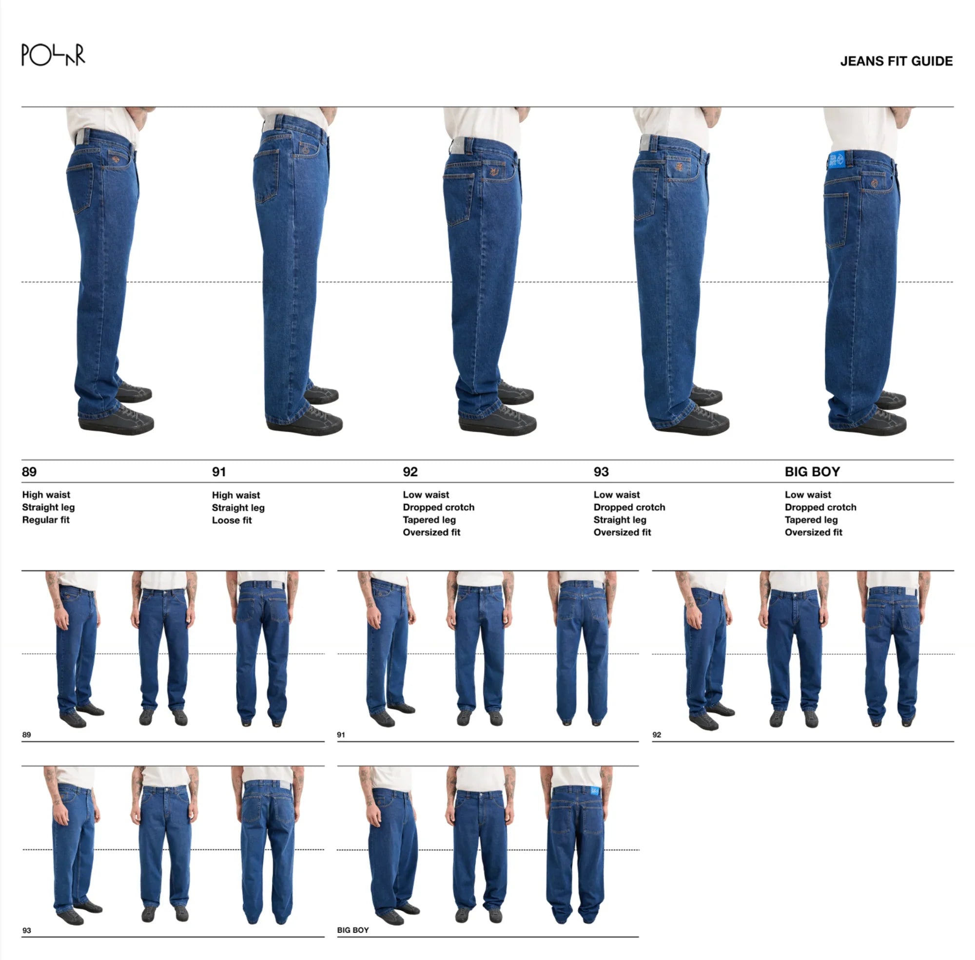 Polar Skate Co Big Boy Work Pants Indigo