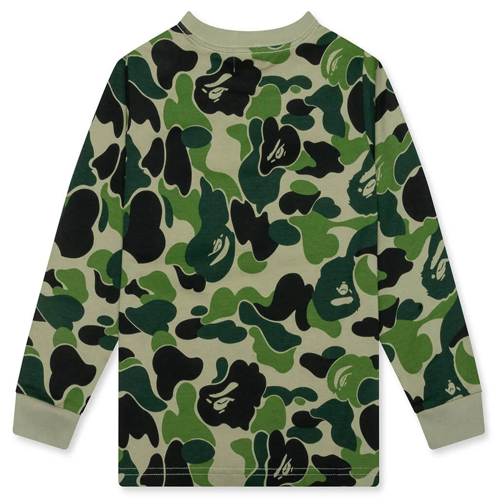 Kids ABC Camo L S Tee Green