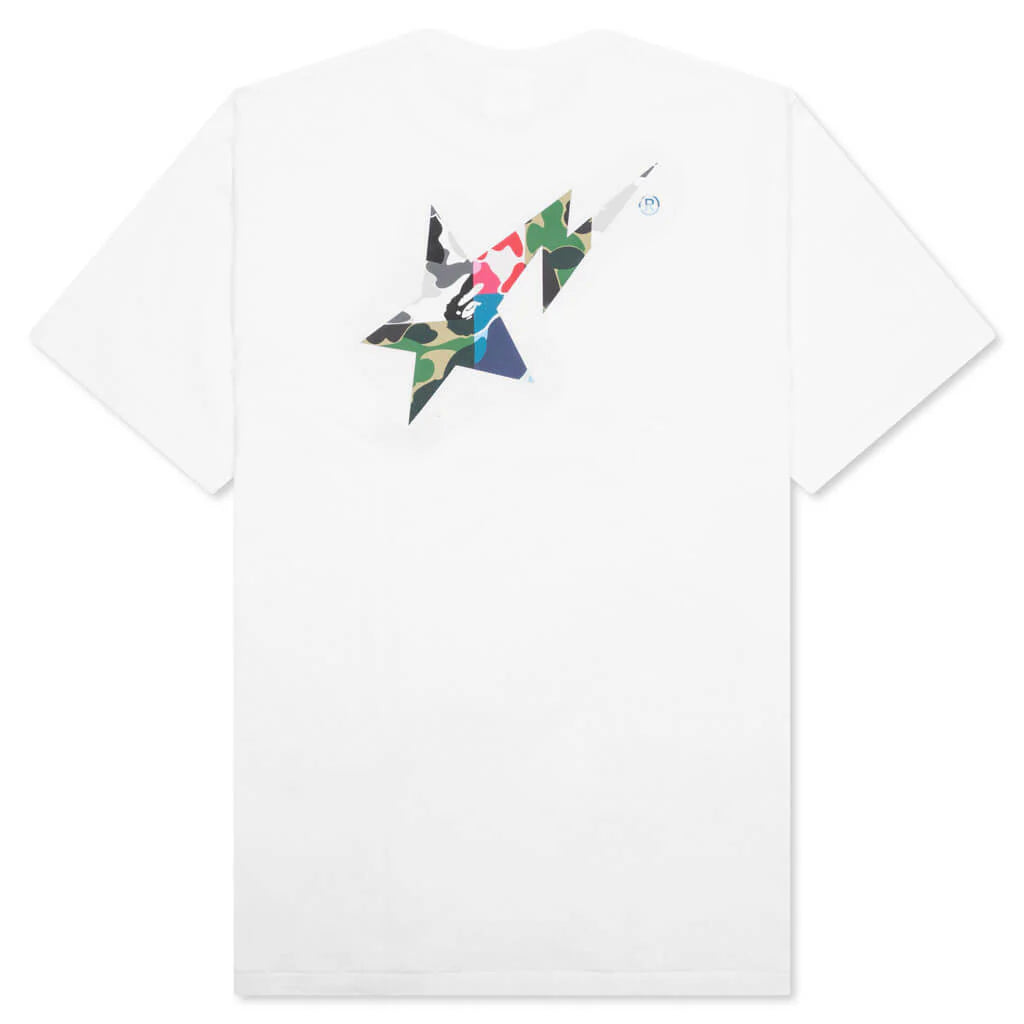 ABC Camo Crazy Bape Sta Logo Tee White