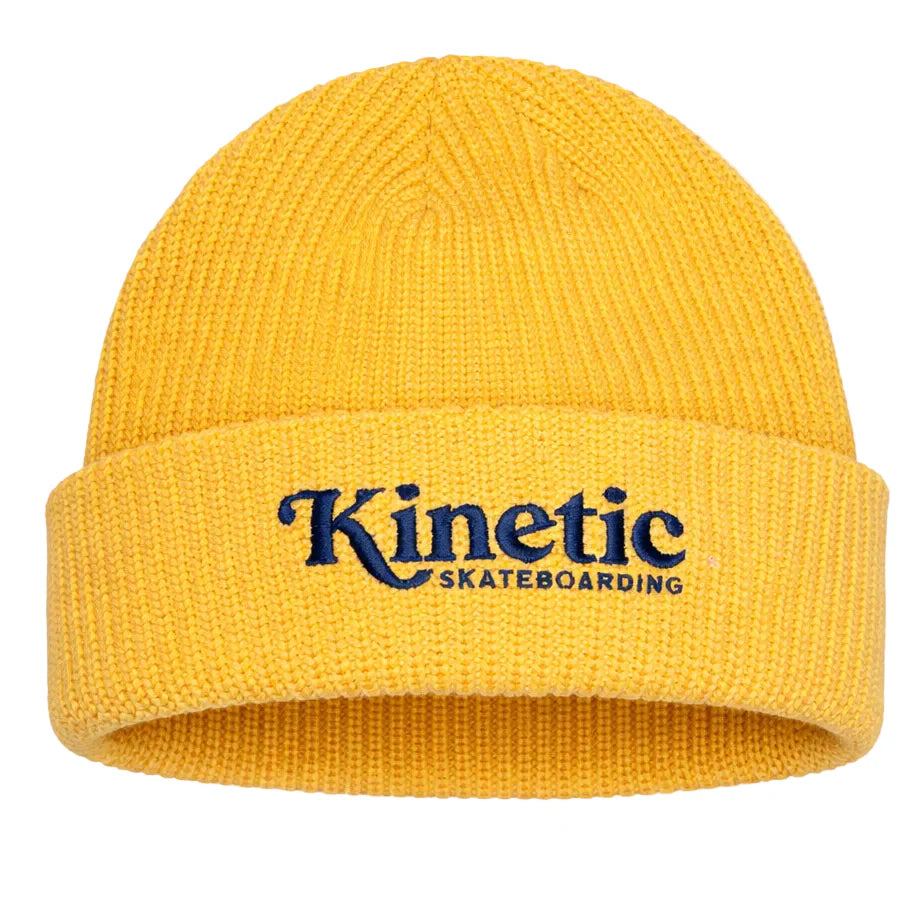 Kinetic Logo Cuff Beanie Yellow Black