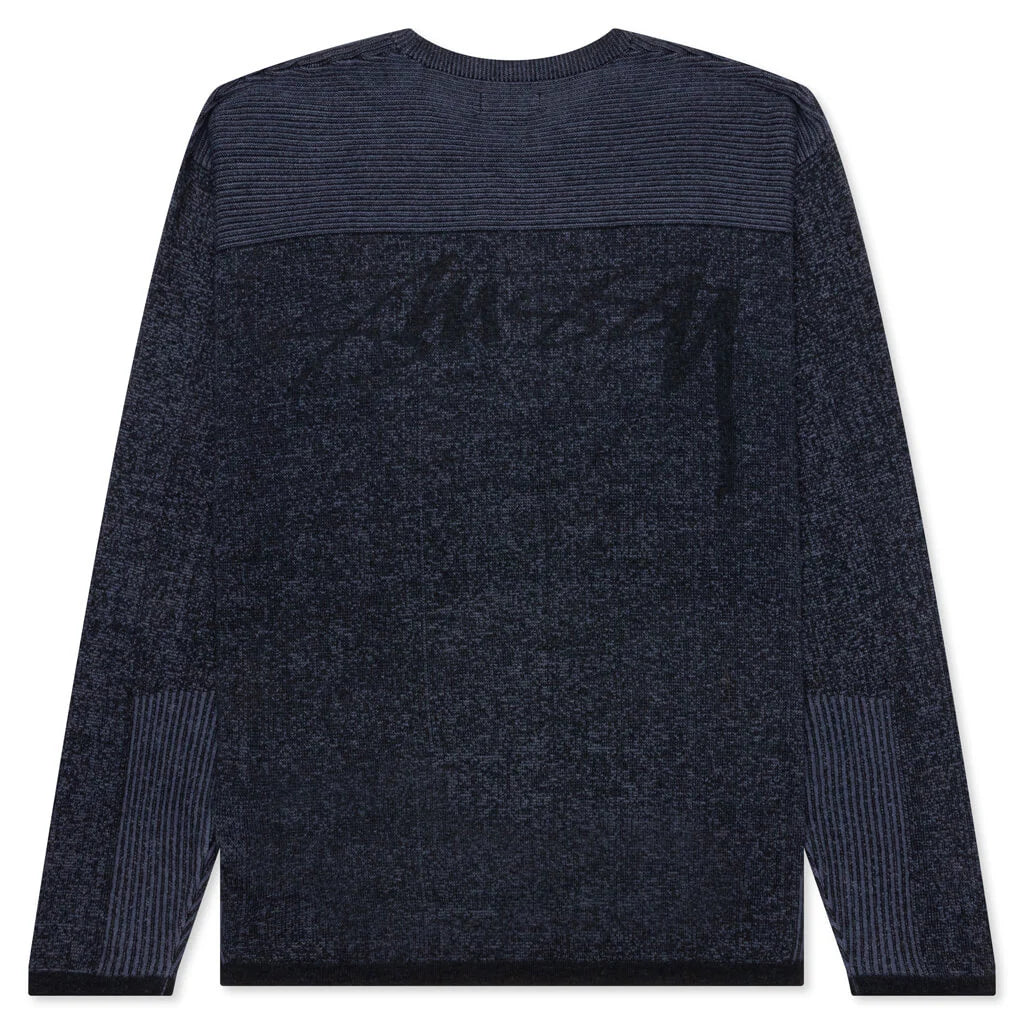 Engineered Panel Sweater Navy