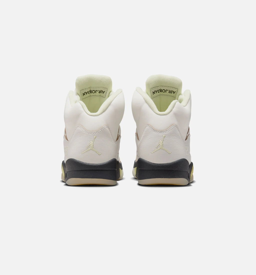 Air Jordan 5 Retro Luminous Green and Sail Womens Lifestyle Shoe Sail Luminous Green Anthracite Free Shipping