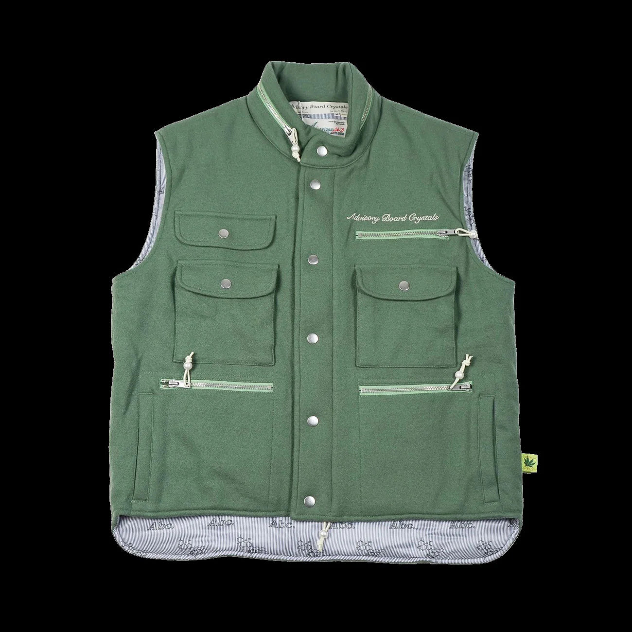 Advisory Board Crystals Wool Melton Vest Green