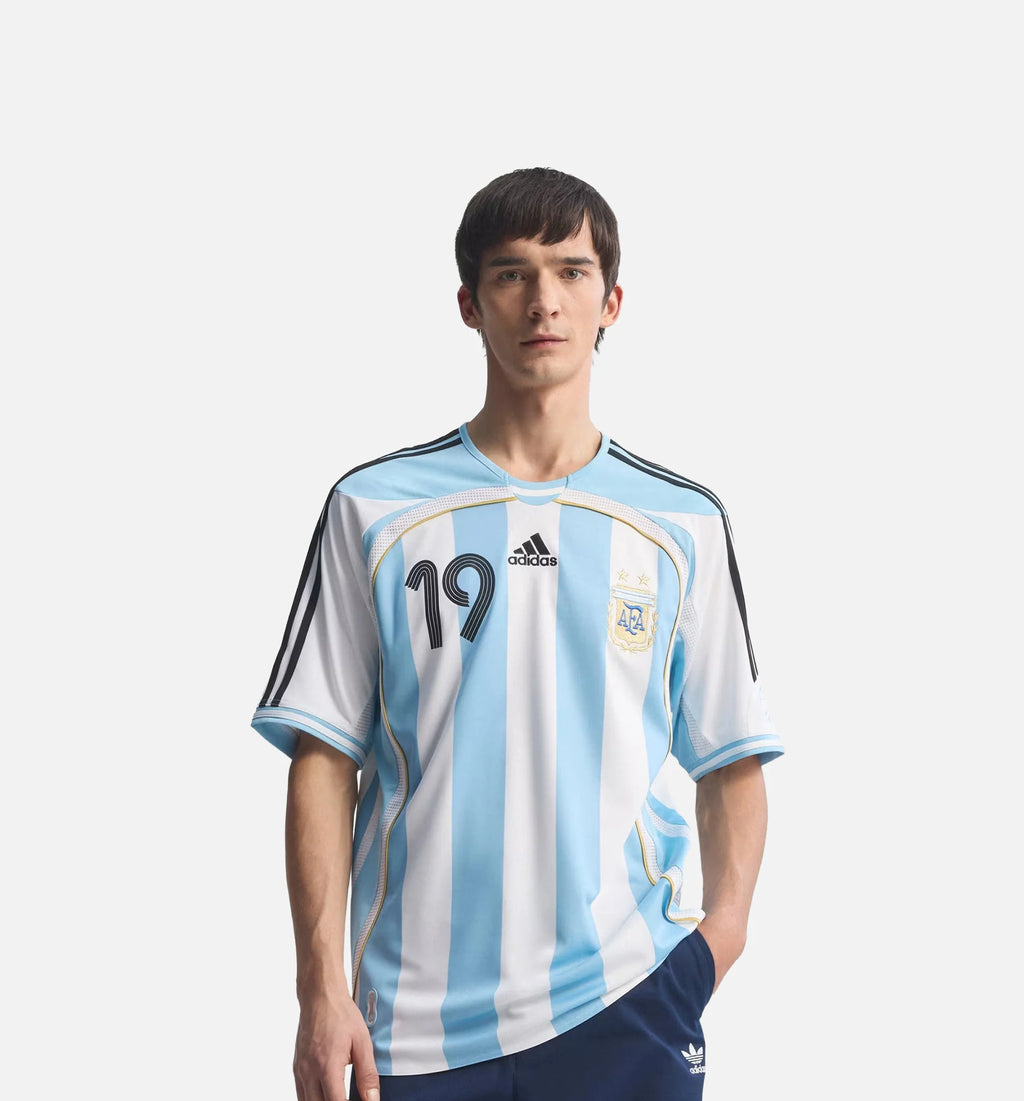 Argentina Home 2006 Messi Mens Jersey White