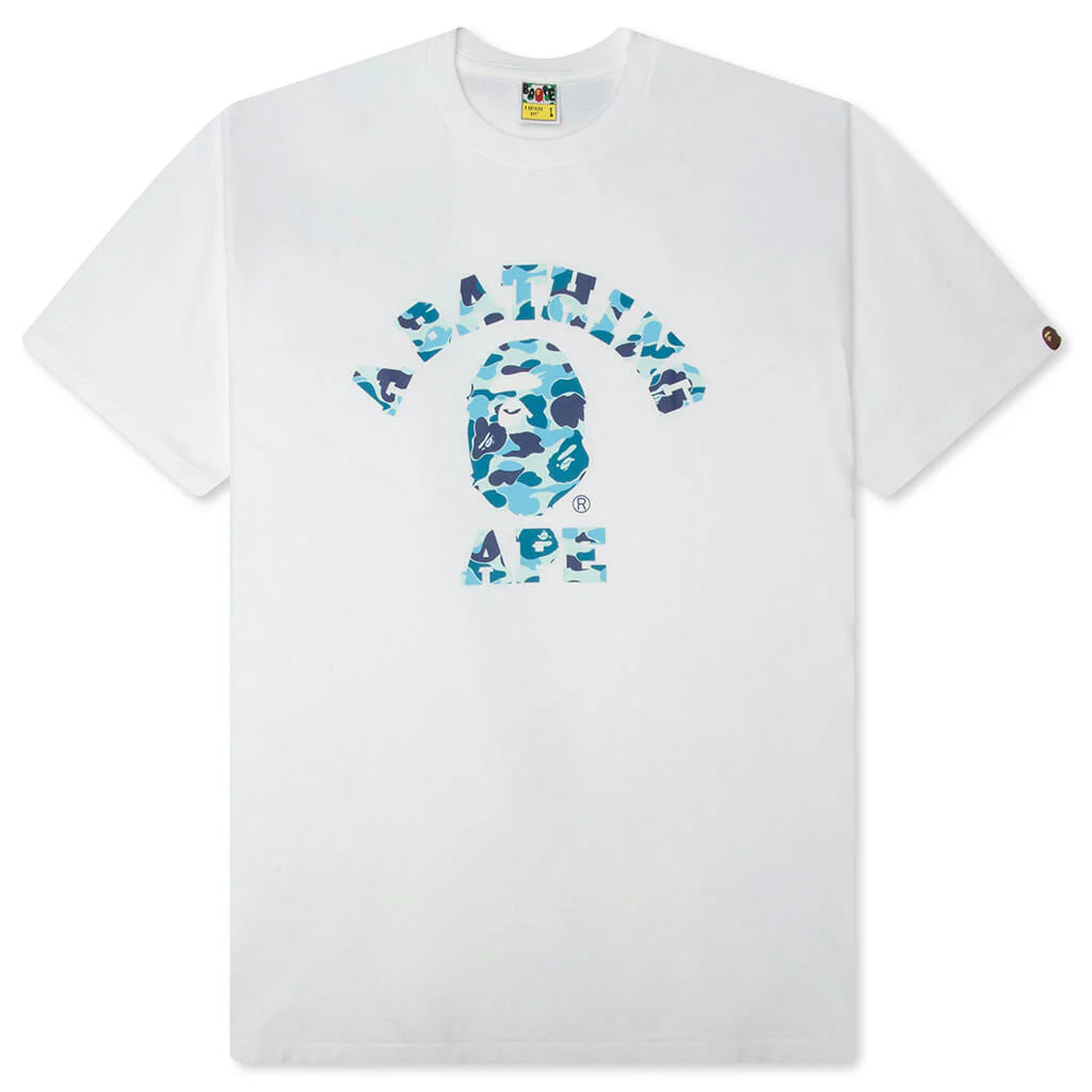ABC Camo College Tee White Blue