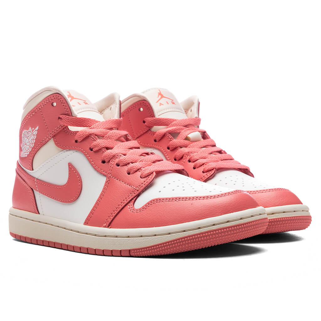 Womens Air Jordan 1 Mid Sail Pink Salt Guava Ice Muslin