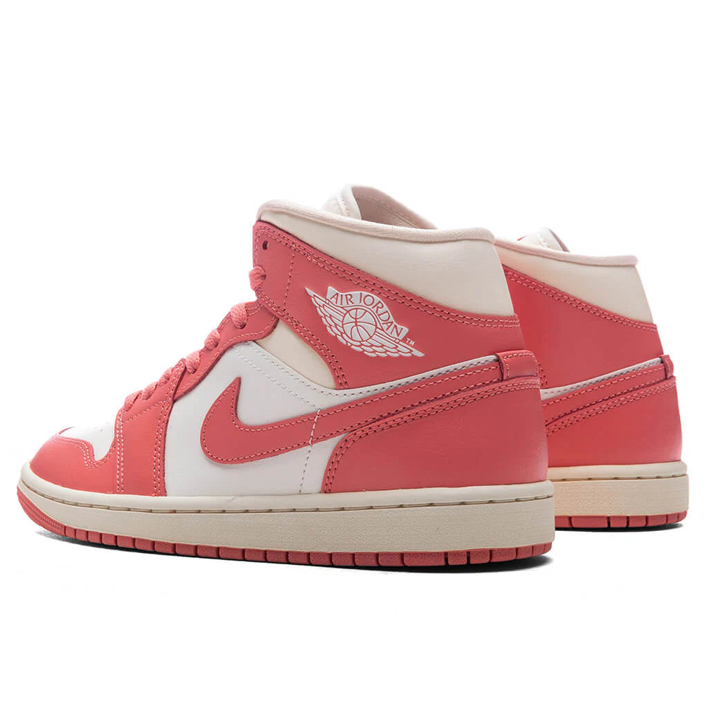 Womens Air Jordan 1 Mid Sail Pink Salt Guava Ice Muslin