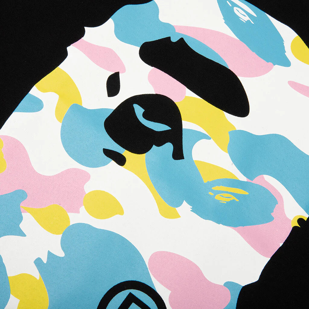 New Multi Camo Big Ape Head Tee Black