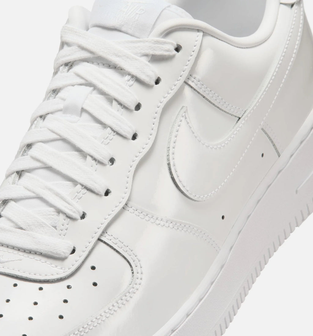 Air Force 1 07 Patent Leather Mens Lifestyle Shoe White