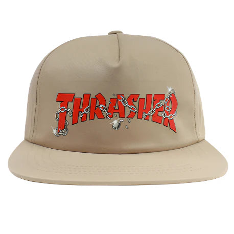 Thrasher Chains By Daniel Shepard Snapback Hat Khaki
