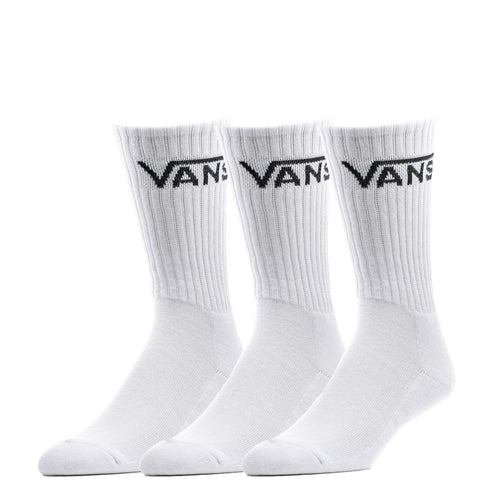 Vans Classic 3 Pack Crew Socks White