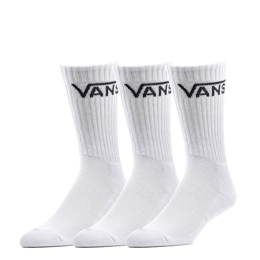 Vans Classic 3 Pack Crew Socks White
