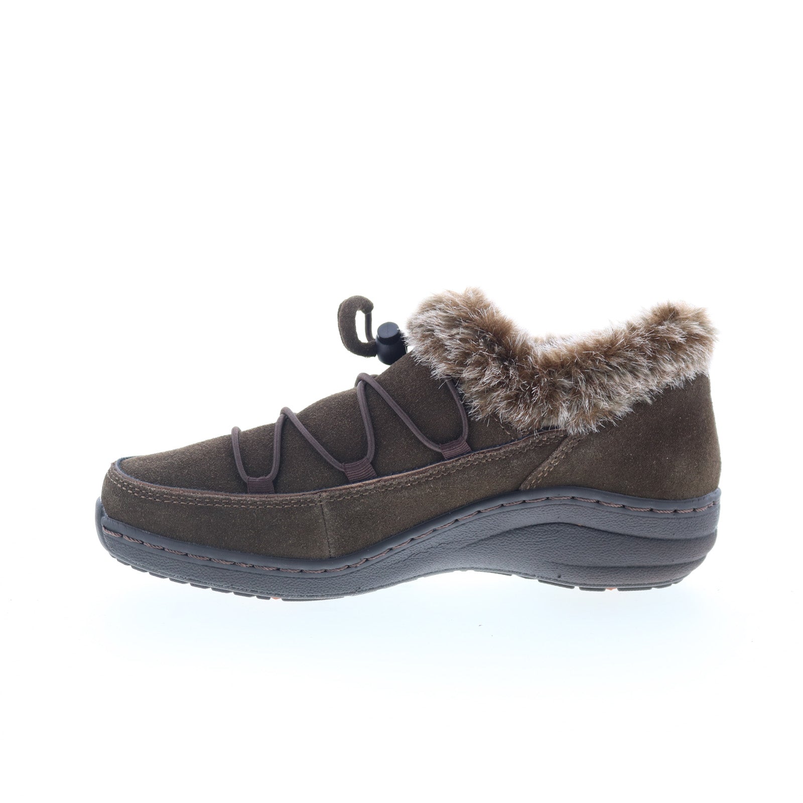 Aetrex Chrissy BB332 Womens Brown Suede Slip On Loafer Flats Shoes