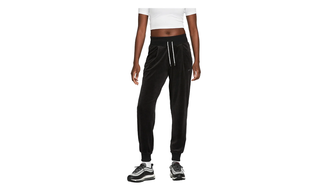 Sportswear High-waisted Velour Joggers WMNS "Black / Anthracite" DV7820 010