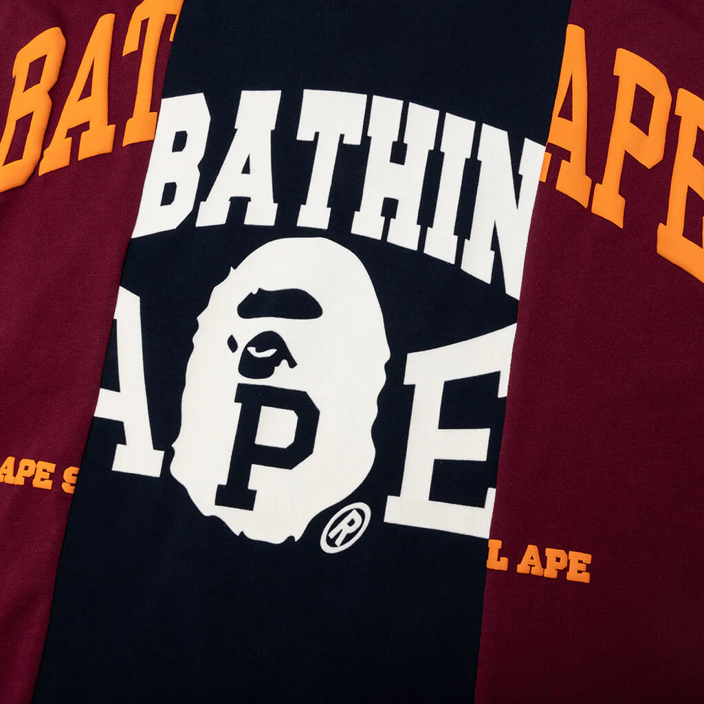 Bape Badges Color Blocking Tee Navy