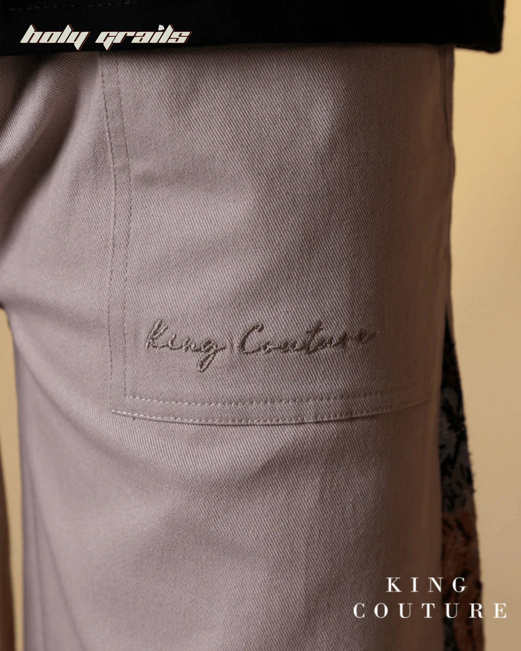 Desire Straight Fit Beige Pants HG x King Couture