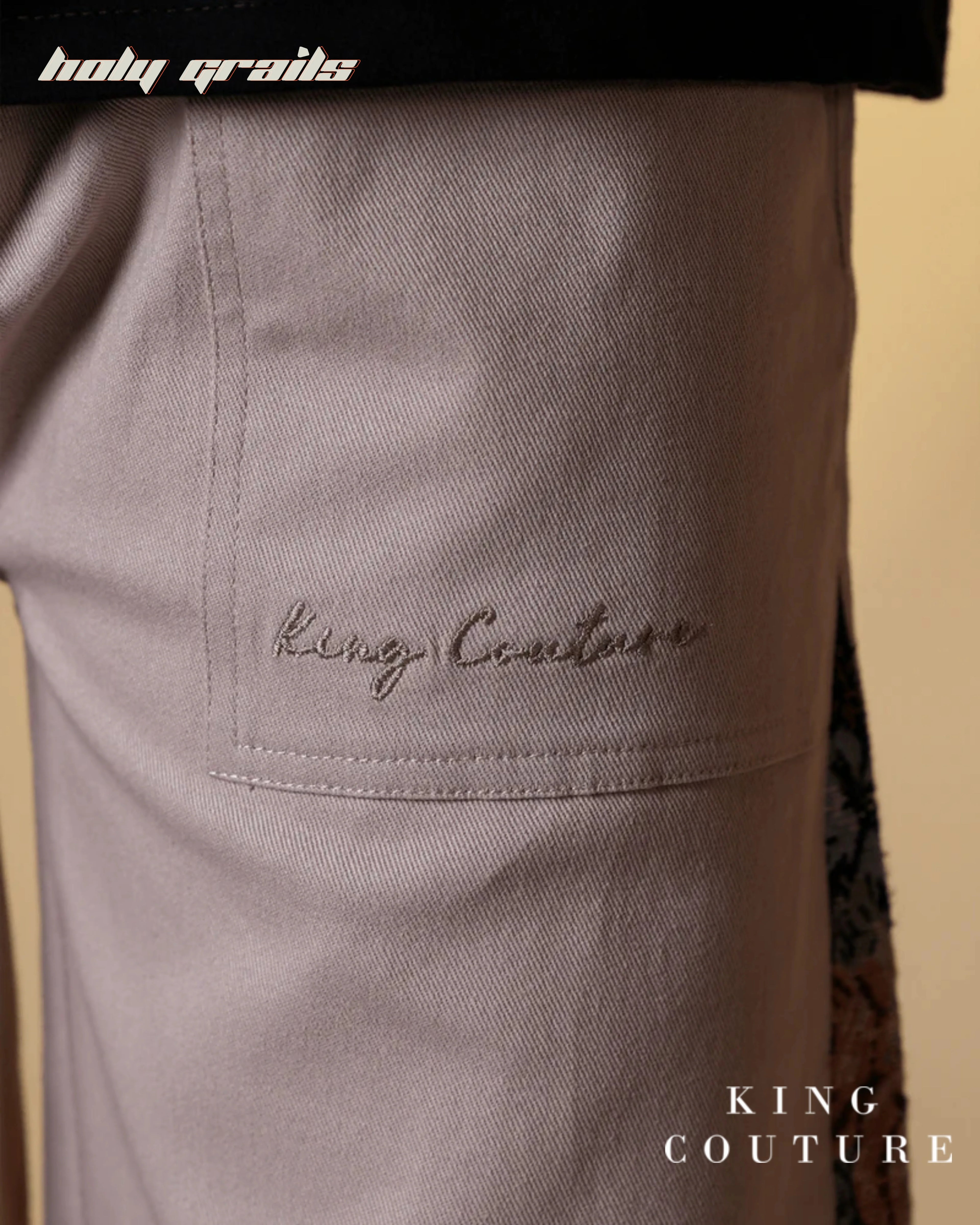 Desire Straight Fit Beige Pants HG x King Couture