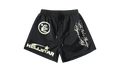 NYLON SHORTS - CURSIVE PRINT "Black" HSR168