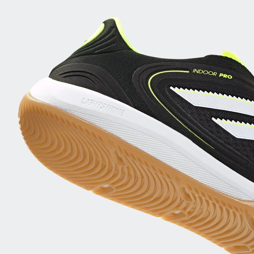 adidas Copa Court Pro IN Indoor Mens Soccer Shoes Black White Lemon