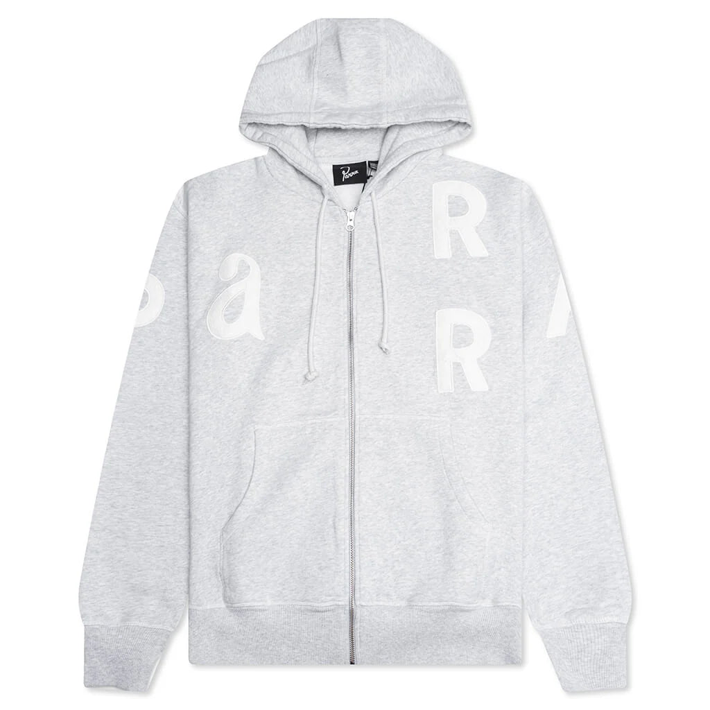 Word Salad Zip Hooded Sweatshirt Heather Grey