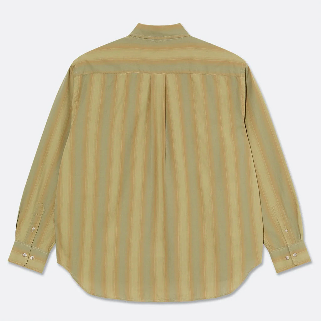 Polar Skate Co Ben LS Shirt Green Stripe
