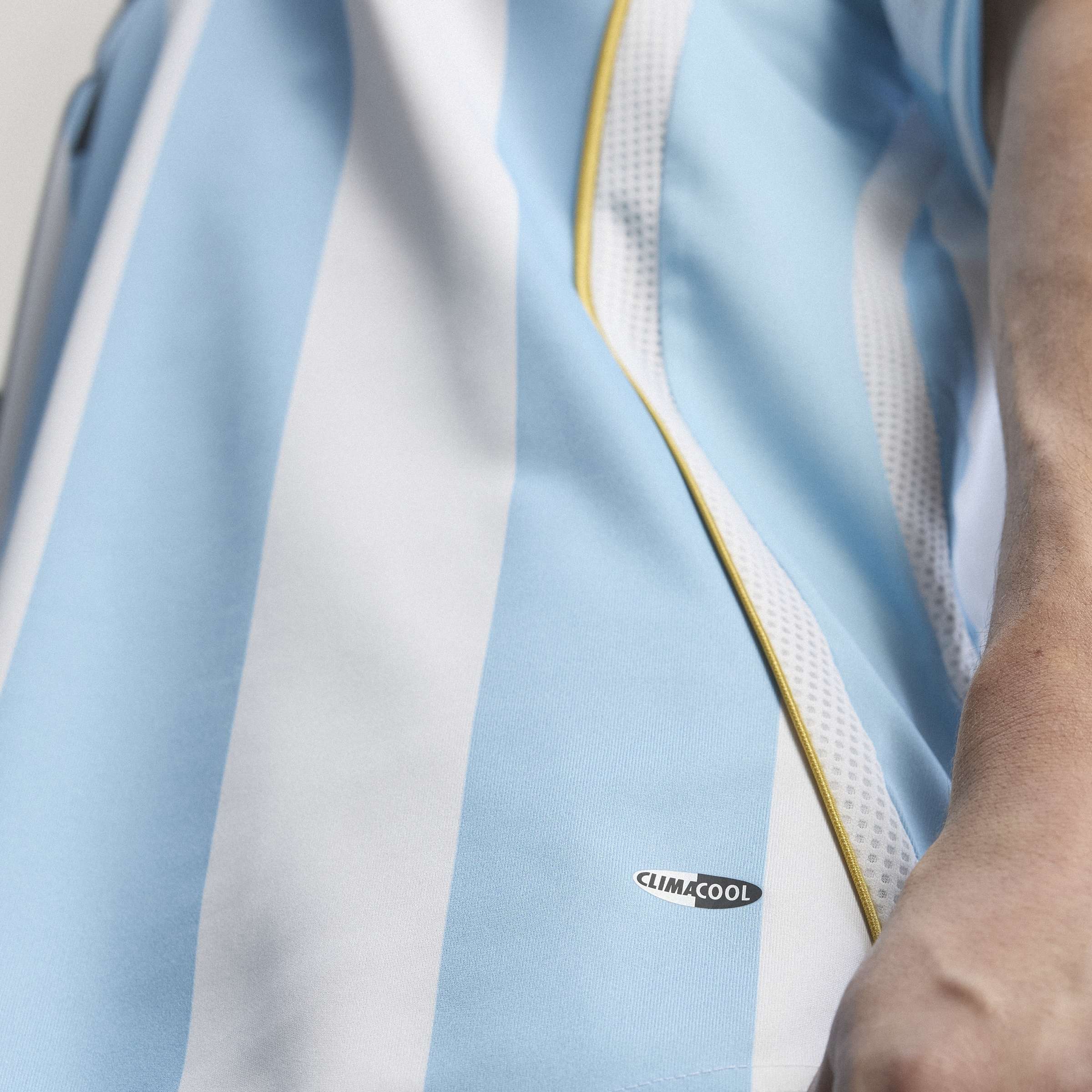 adidas Argentina Home Messi Mens Soccer Jersey 2006 White Sky Blue