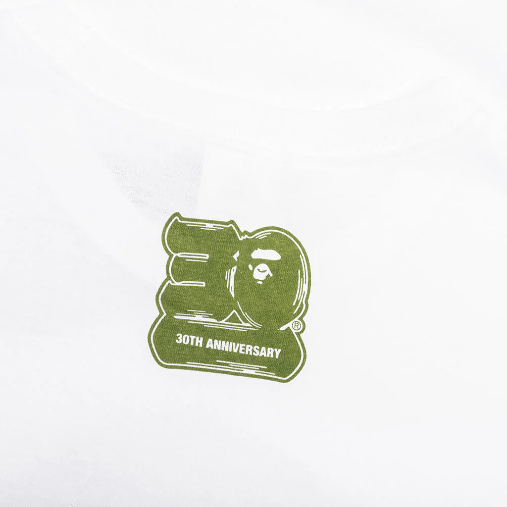 Bape 30th Anniversary Tee 1 M White Green