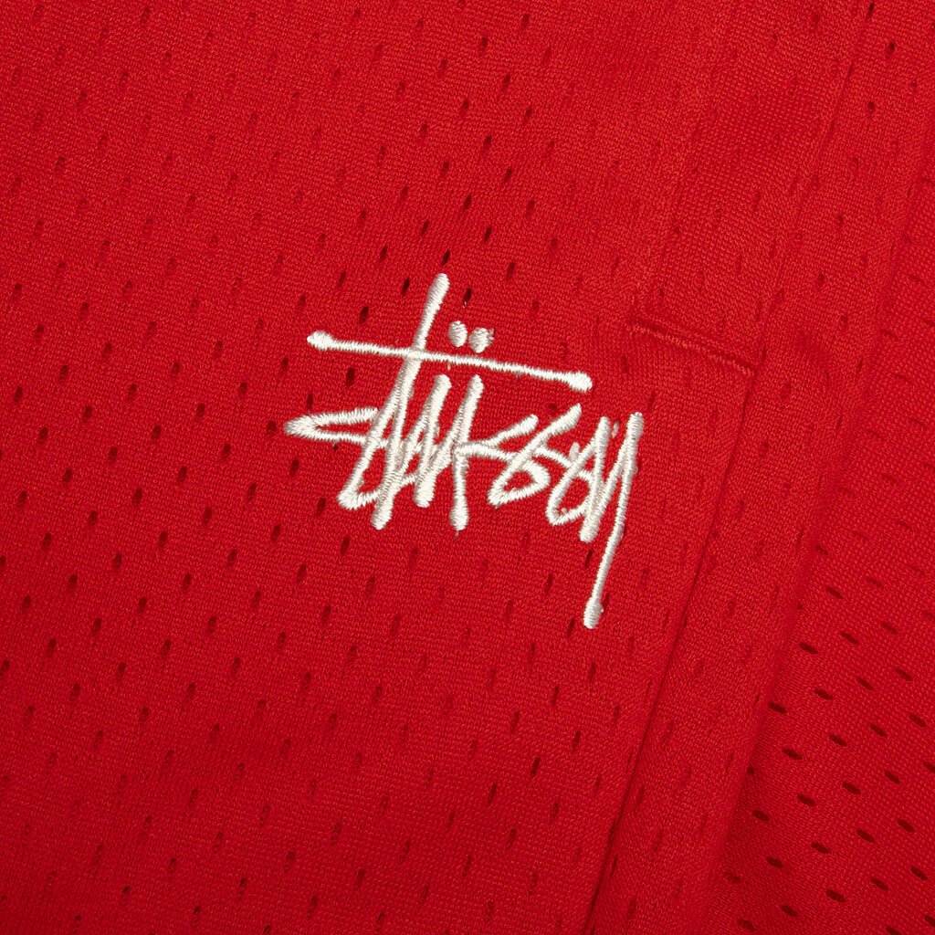 Mesh Track Pant Red