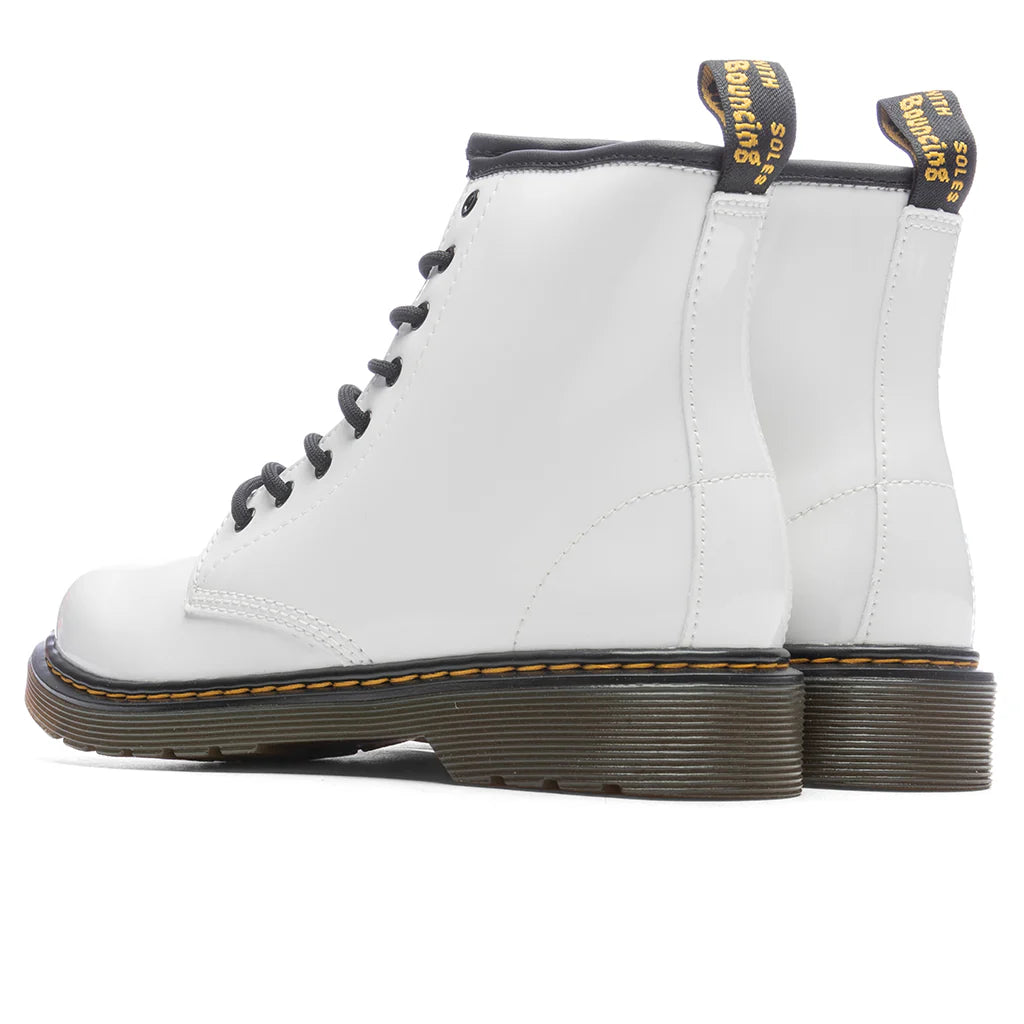 Womens 1460 Patent Leather Boots White Patent Lamper
