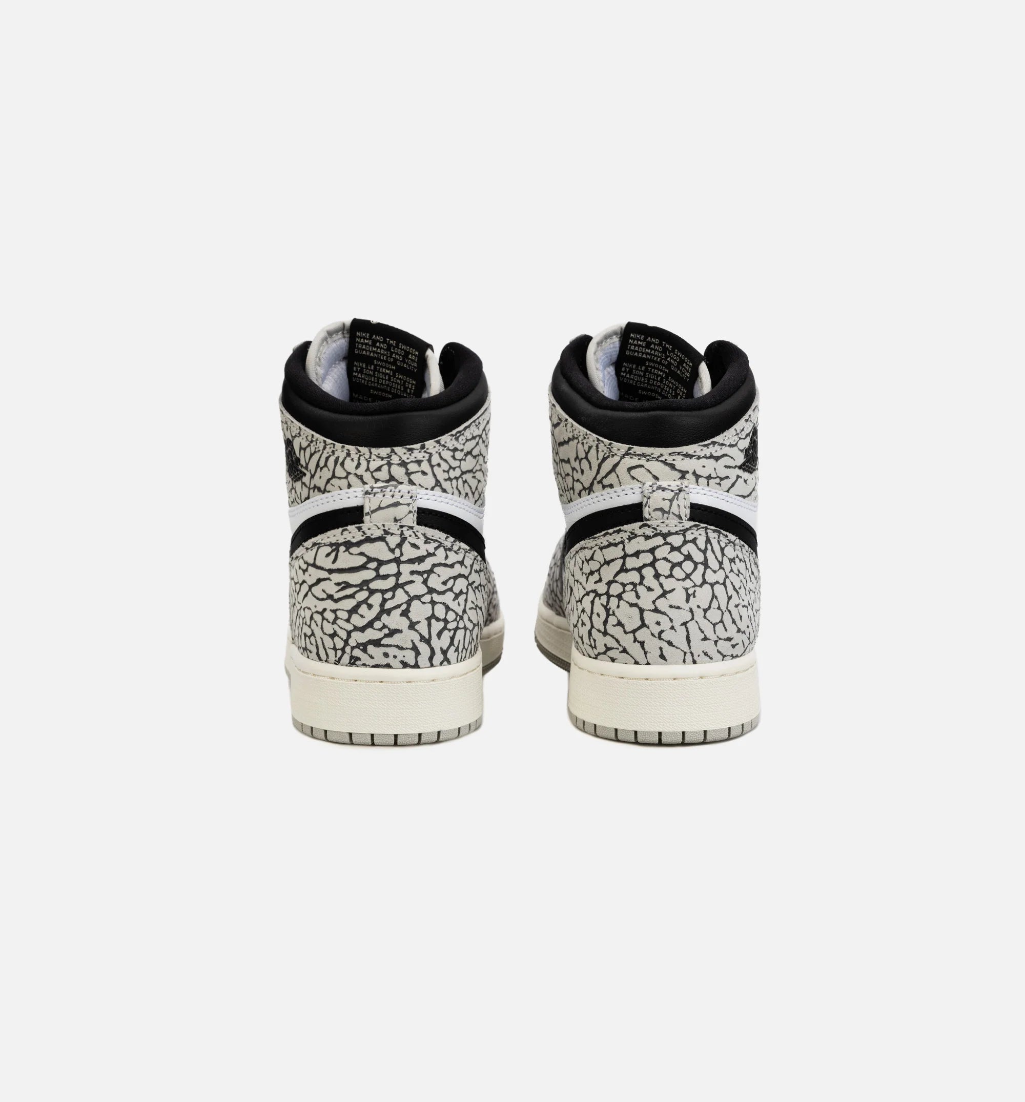 Air Jordan 1 Retro White Cement Grade School Lifestyle Shoe White Grey