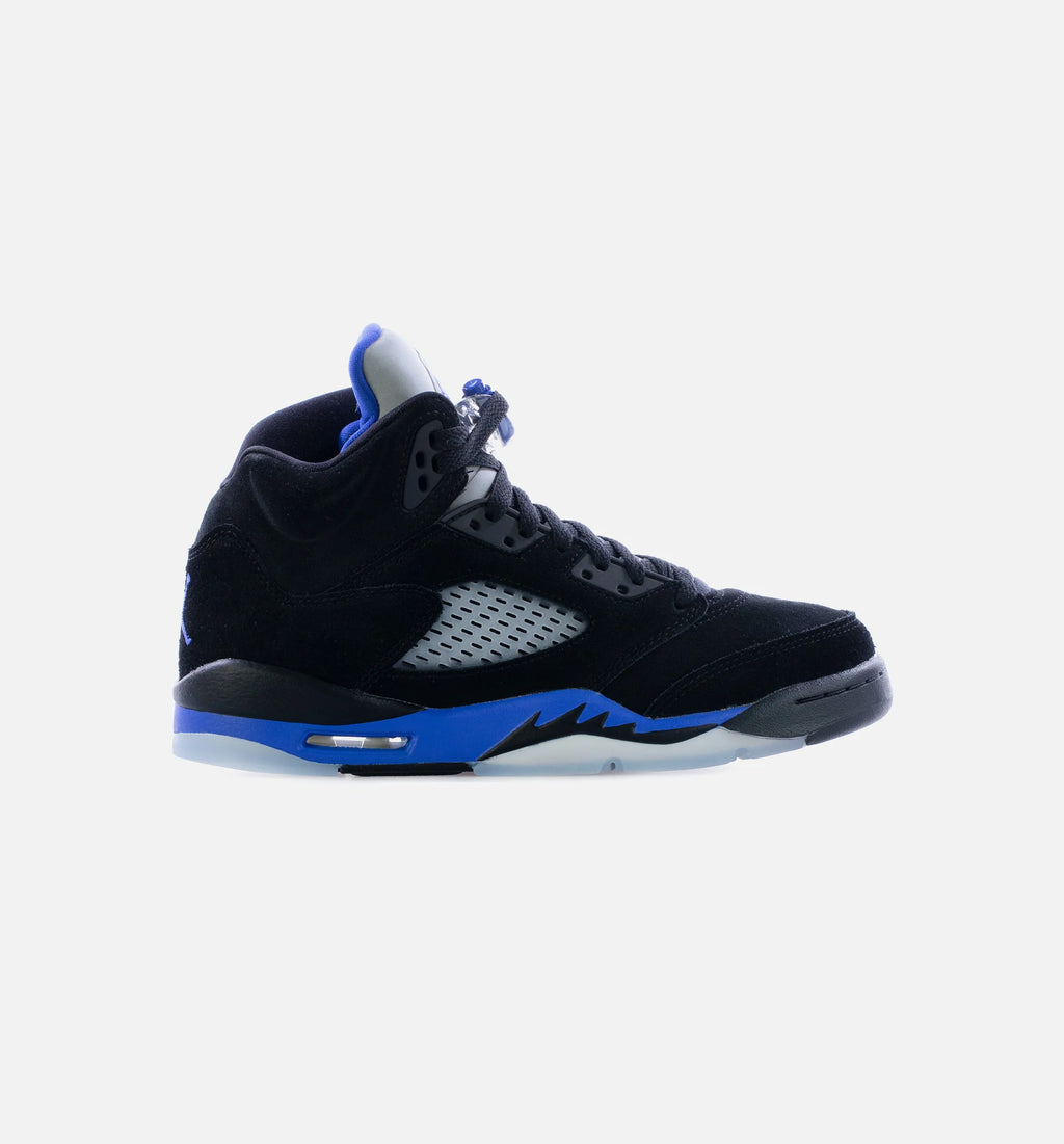 Air Jordan 5 Retro Racer Blue Grade School Lifestyle Shoe Black Blue Limit One Per Customer
