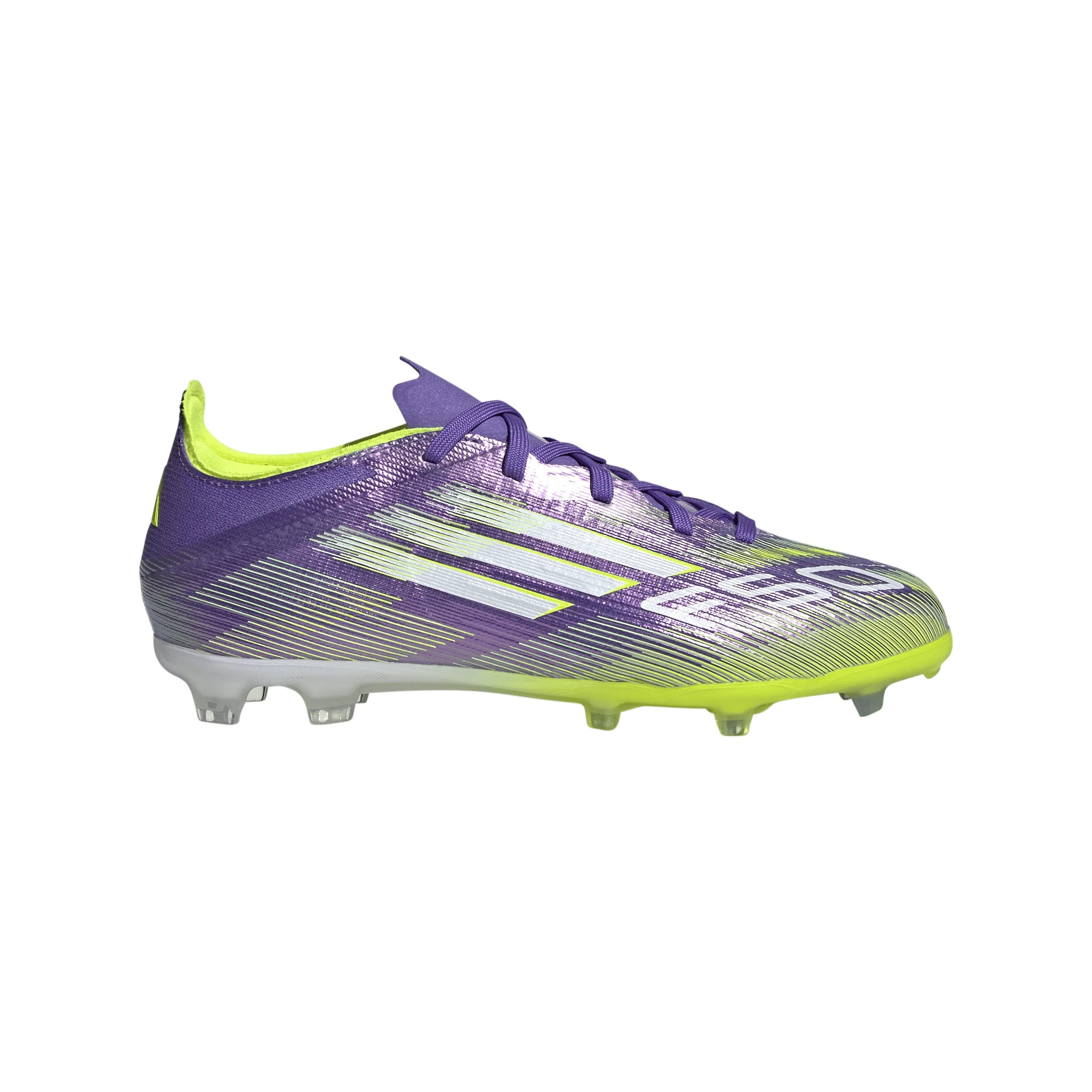 adidas F50 Elite Firm Ground Soccer Shoes Kids Purple White Lemon