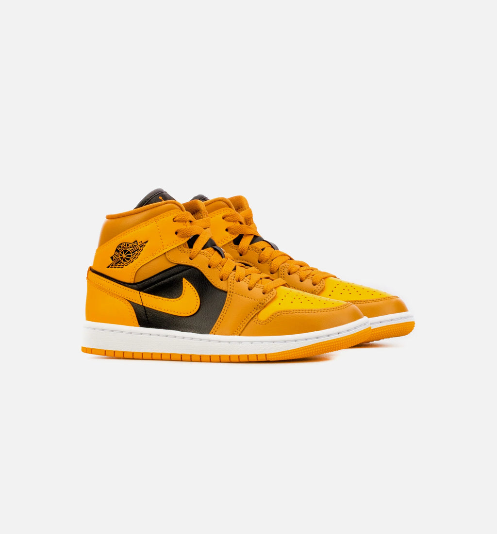 Air Jordan 1 Mid Chutney Taxi Womens Lifestyle Shoe Yellow Black