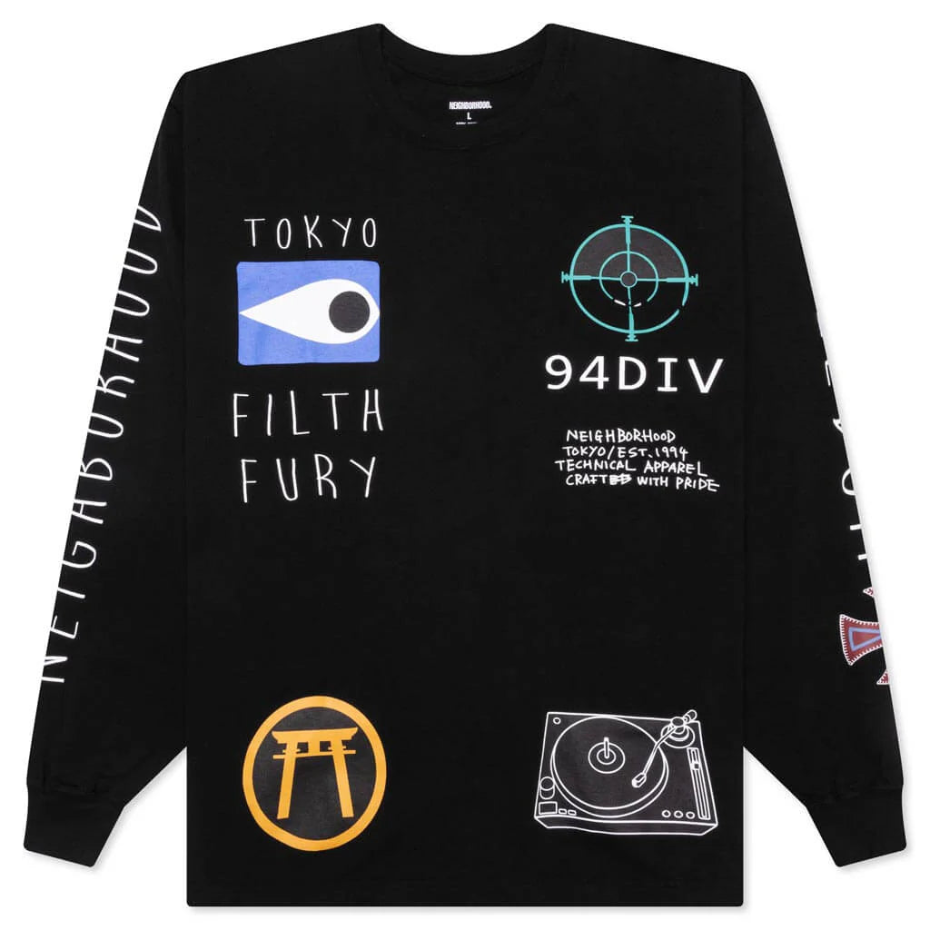 NH L S Tee 10 Black