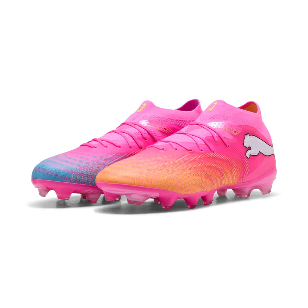PUMA Future 9 Pro FG AG Firm Ground Artificial Ground Mens Soccer Cleats Pink Aqua White