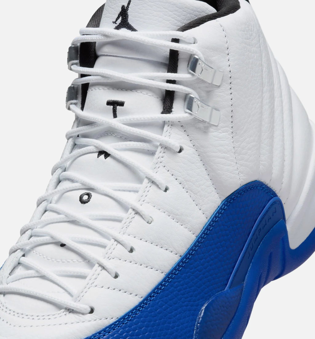 Air Jordan 12 Retro White and Game Royal Mens Lifestyle Shoe White Black Game Royal