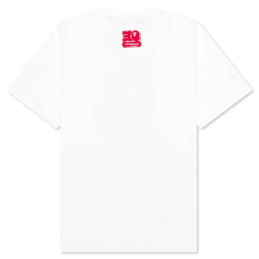 Bape 30th Anniversary Tee 1 M White Red