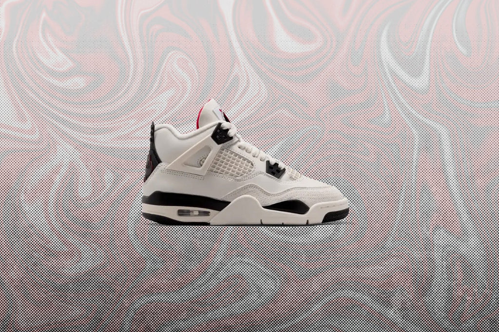 Air Jordan 4 Retro OG Flight Club GS Sail Black University Red