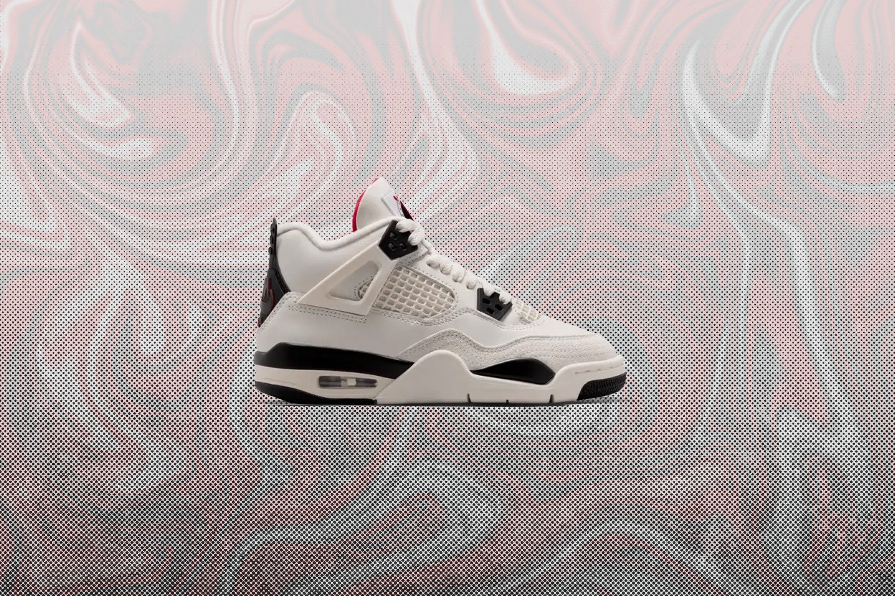Air Jordan 4 Retro OG Flight Club GS Sail Black University Red