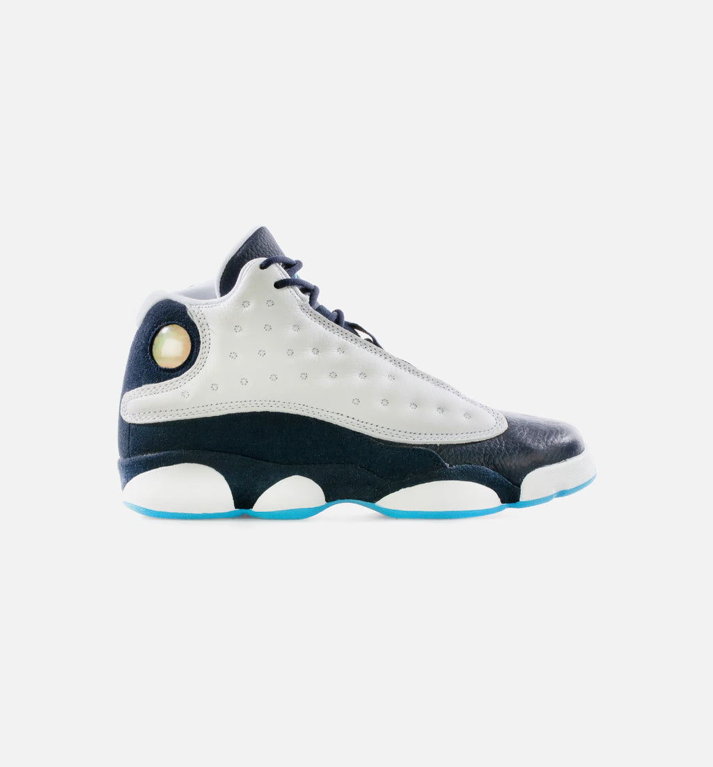 Air Jordan 13 Retro Obsidian Grade School Lifestyle Shoe White Obsidian Dark Powder Blue