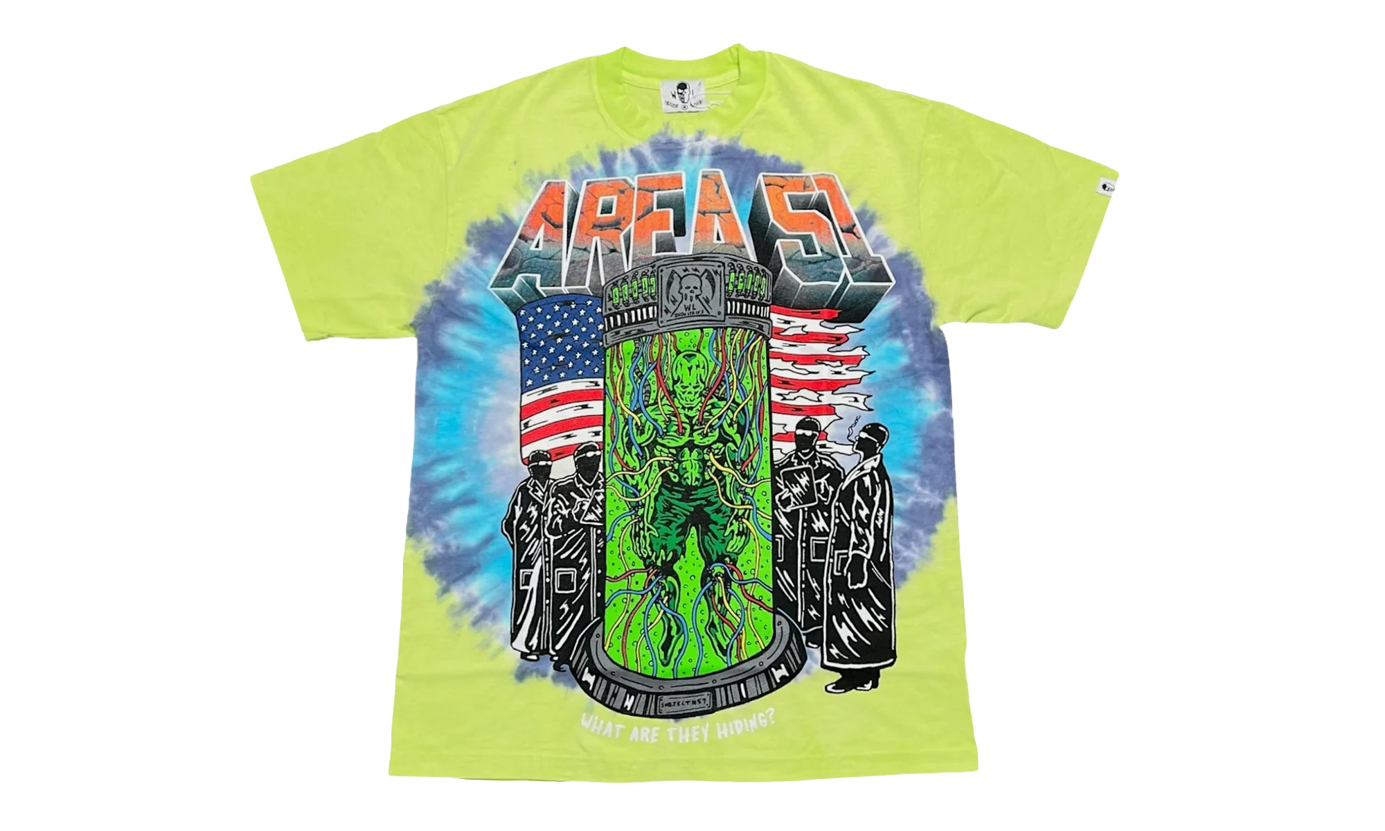 Area 51 Logo Short Sleeve Tie Dye Tee "Green" WLA51SSTSTDG