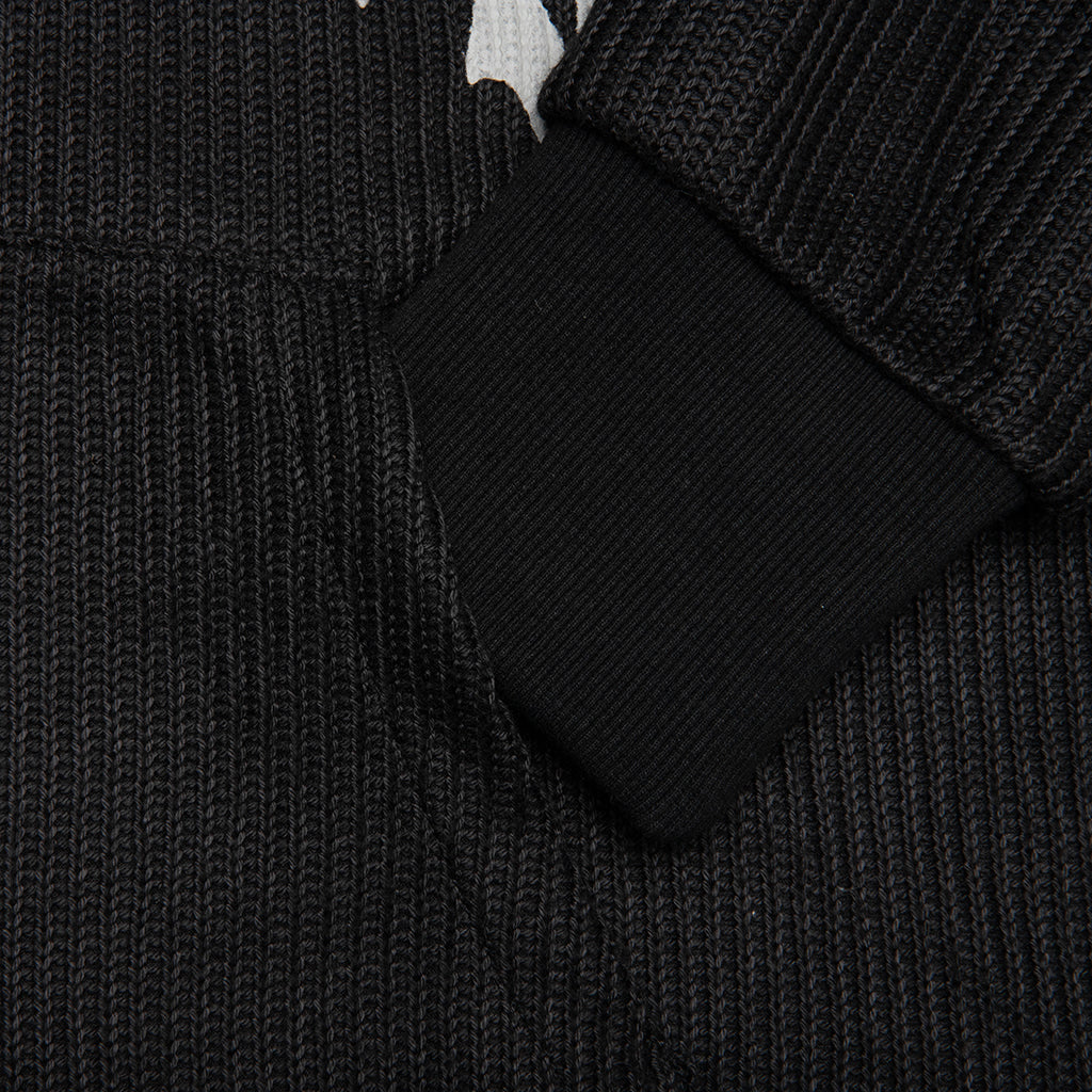 Twitch Knitted Zip Hoodie Black