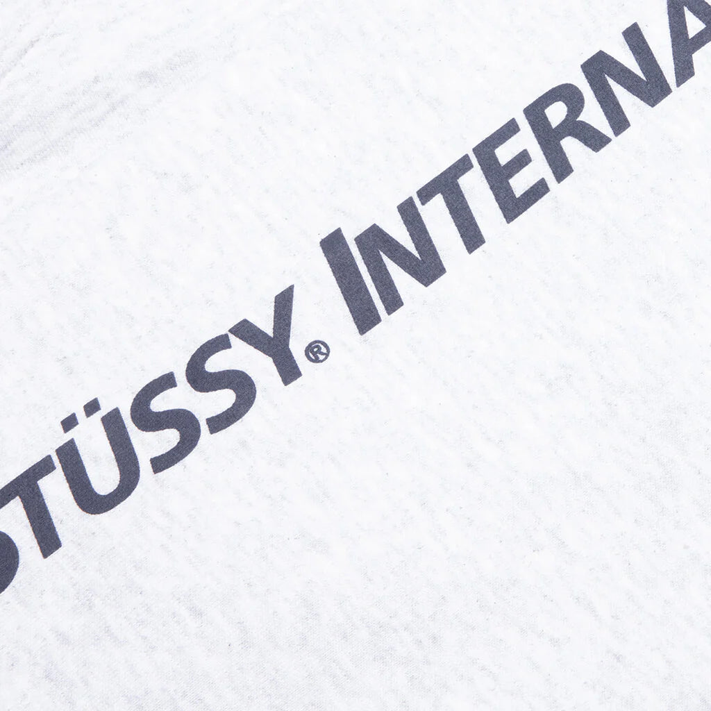 Stüssy International Zip Hoodie Ash Heather
