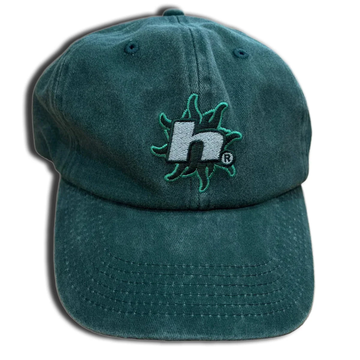HUF Sol Denim 6 Panel CV Washed Hat Forest Green