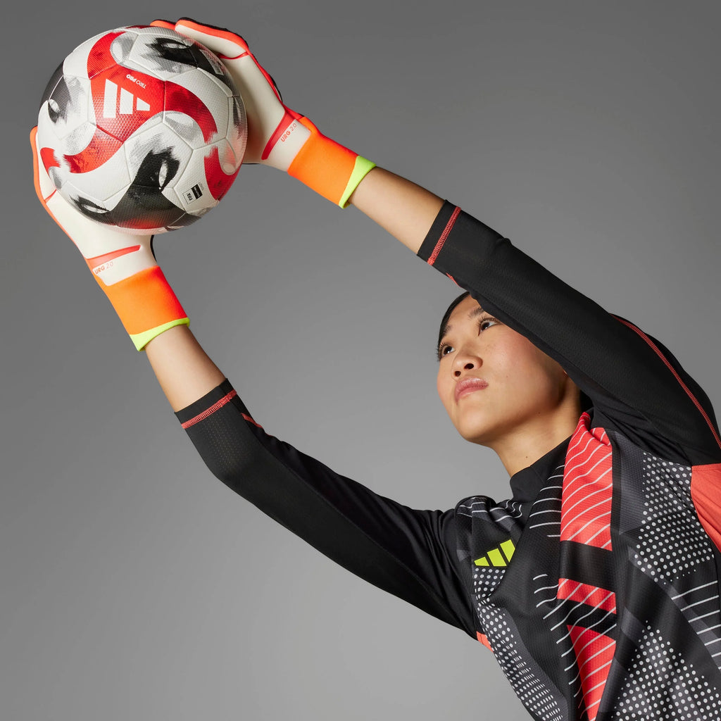 adidas Predator Pro Goalkeeper Gloves Black Solar Red Yellow