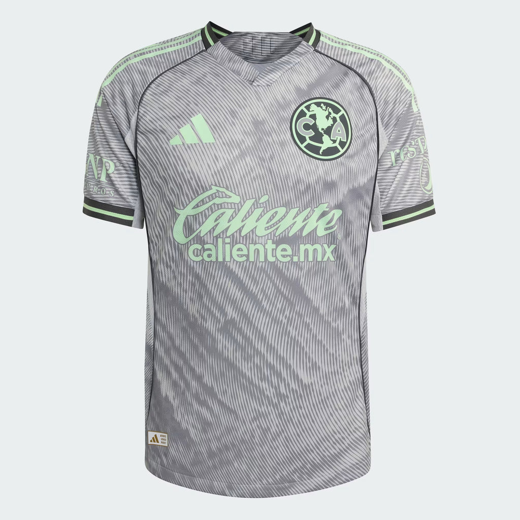 adidas Club America Third Authentic Mens Soccer Jersey 25 26 Grey