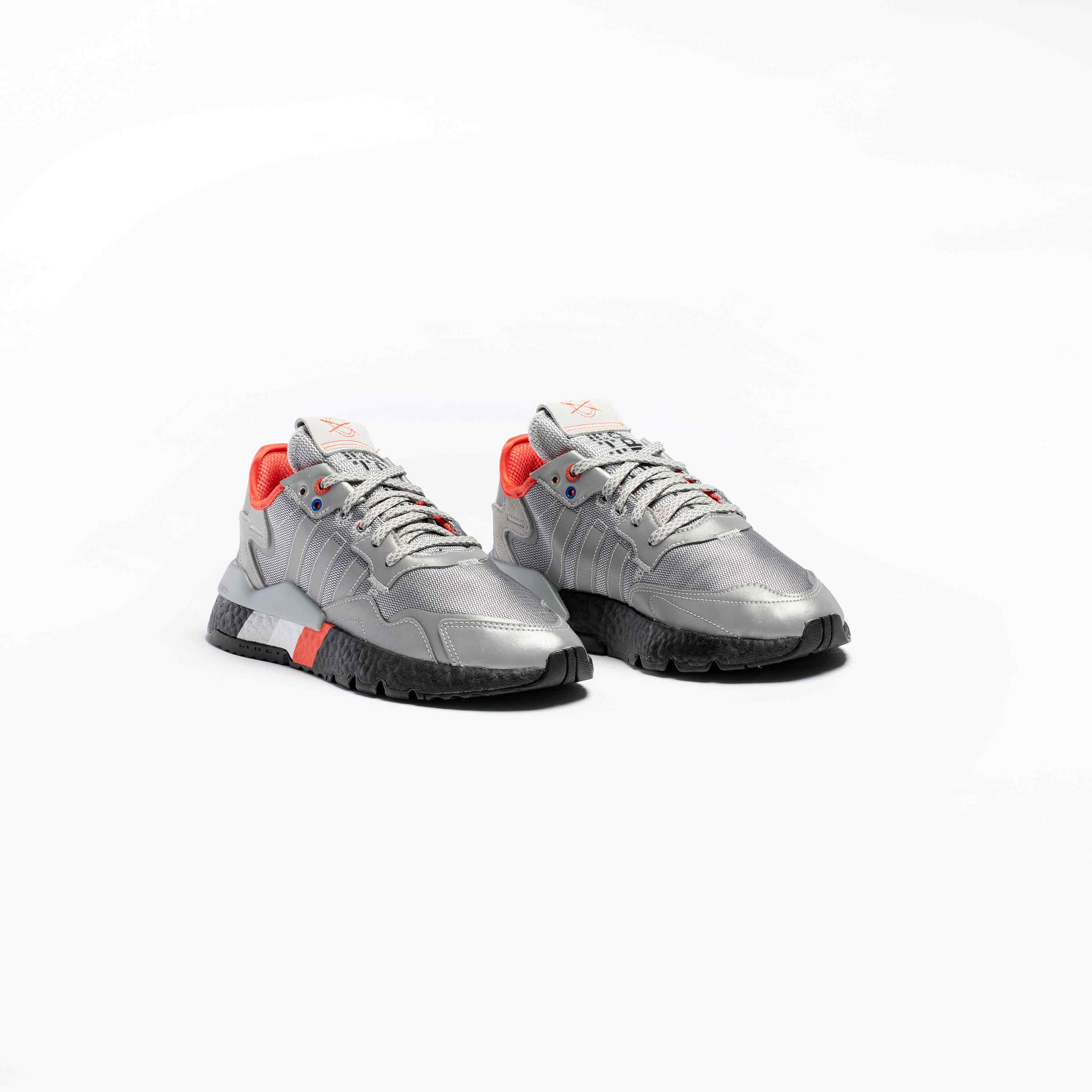 Nite Jogger 3M Mens Running Shoe Silver Metallic Silver Core Black Red White